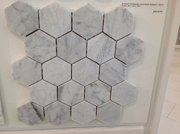 Bianco Carrara Hexagon Mosaic 12x12 BIAC-WX-HEX-PET