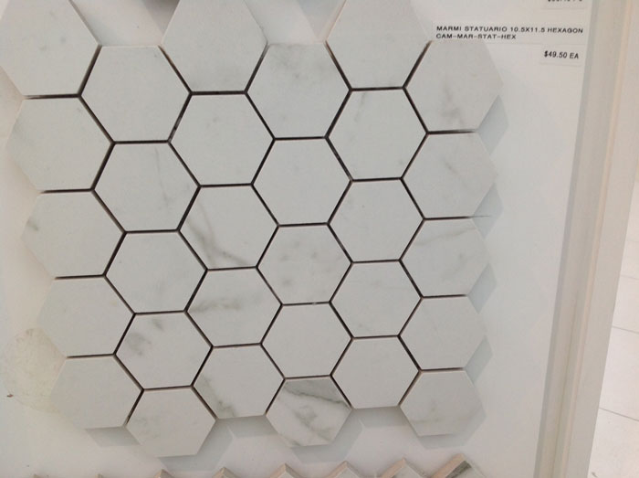 Marmi Statuario 10.5 x 11.5 Hexagon CAM-MAR-STAT-HEX